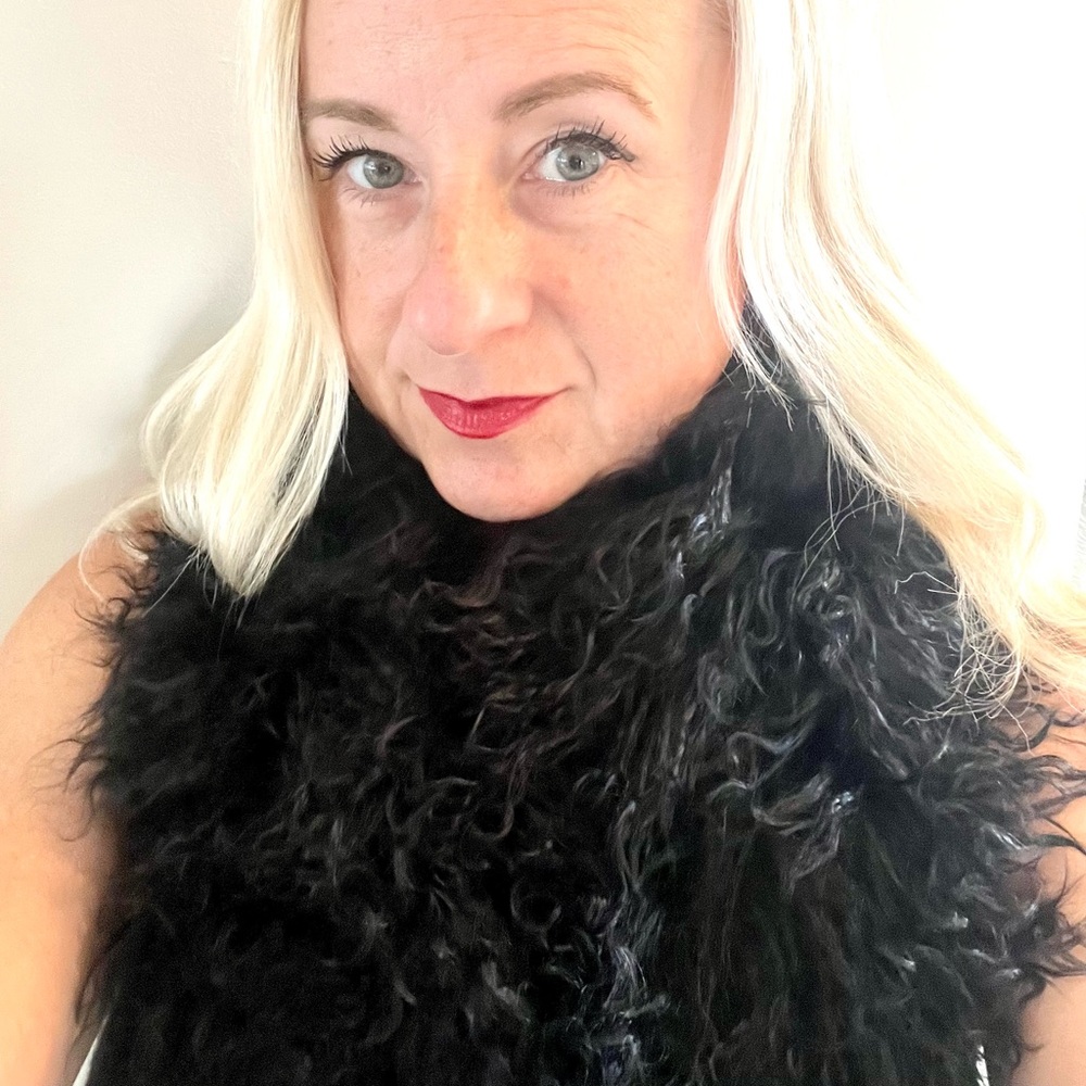 Genuine Mongolian Curly Lamb Fur Scarf